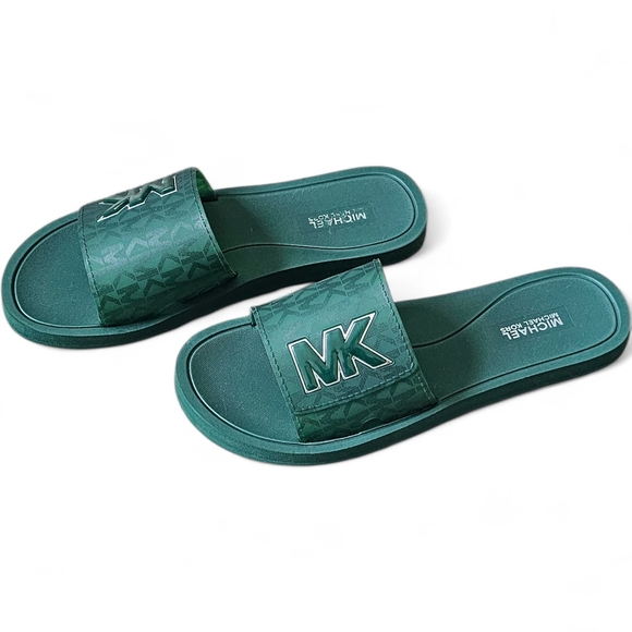 Michael Kors MK Logo Slide Sandals Size 7 - Picture 4 of 9